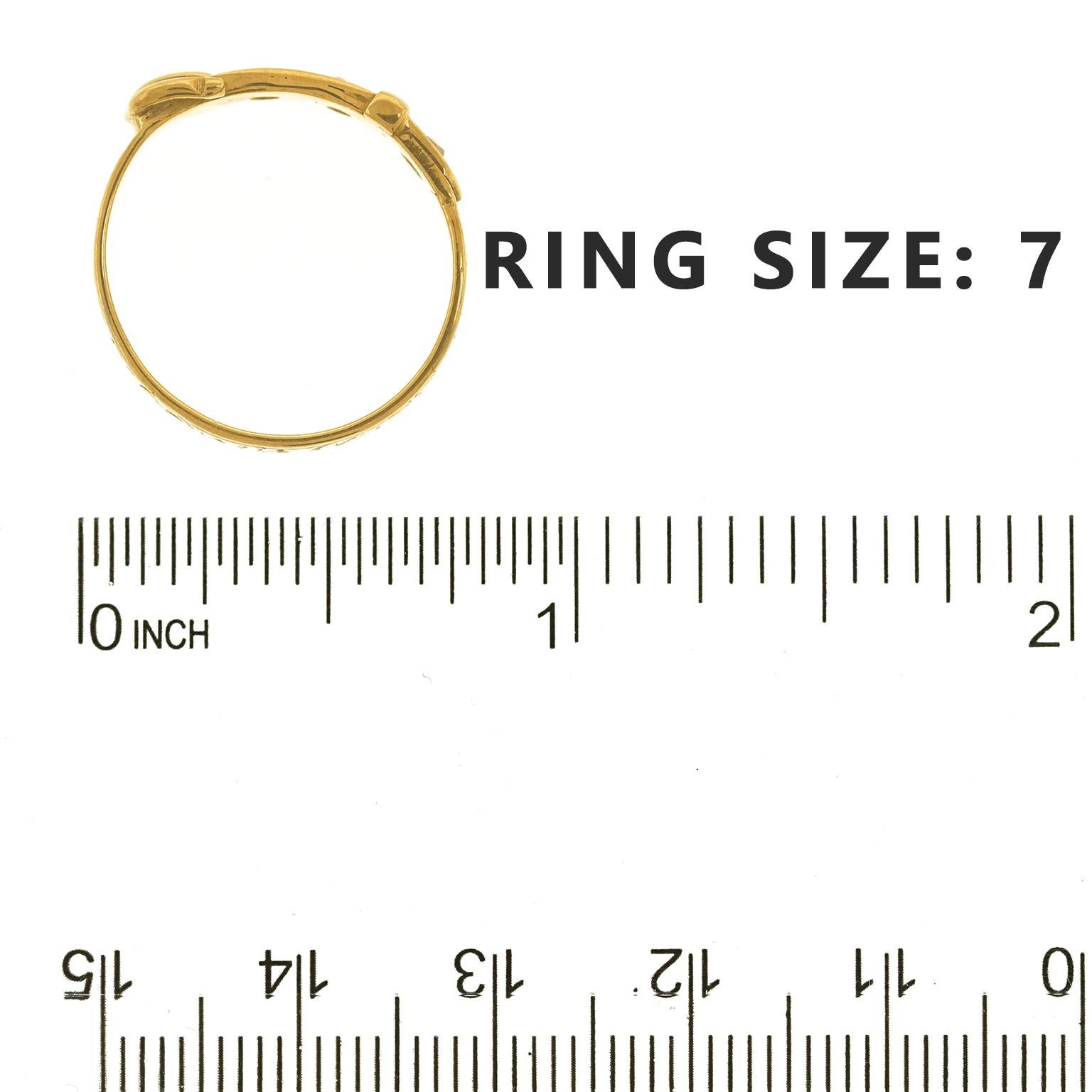 Diamond Set Gold Buckle Ring 1