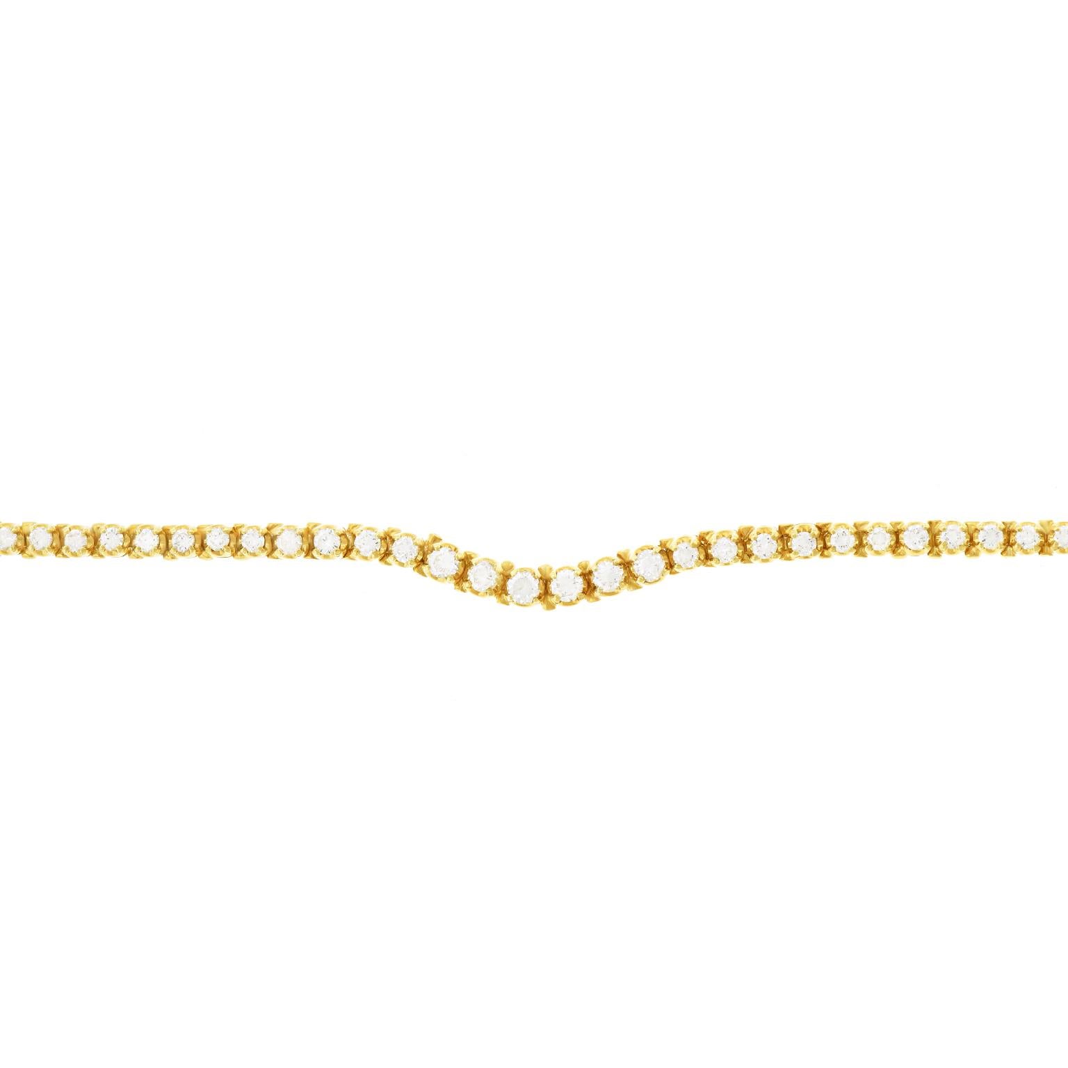 Diamond-set Gold Riviere Necklace 3