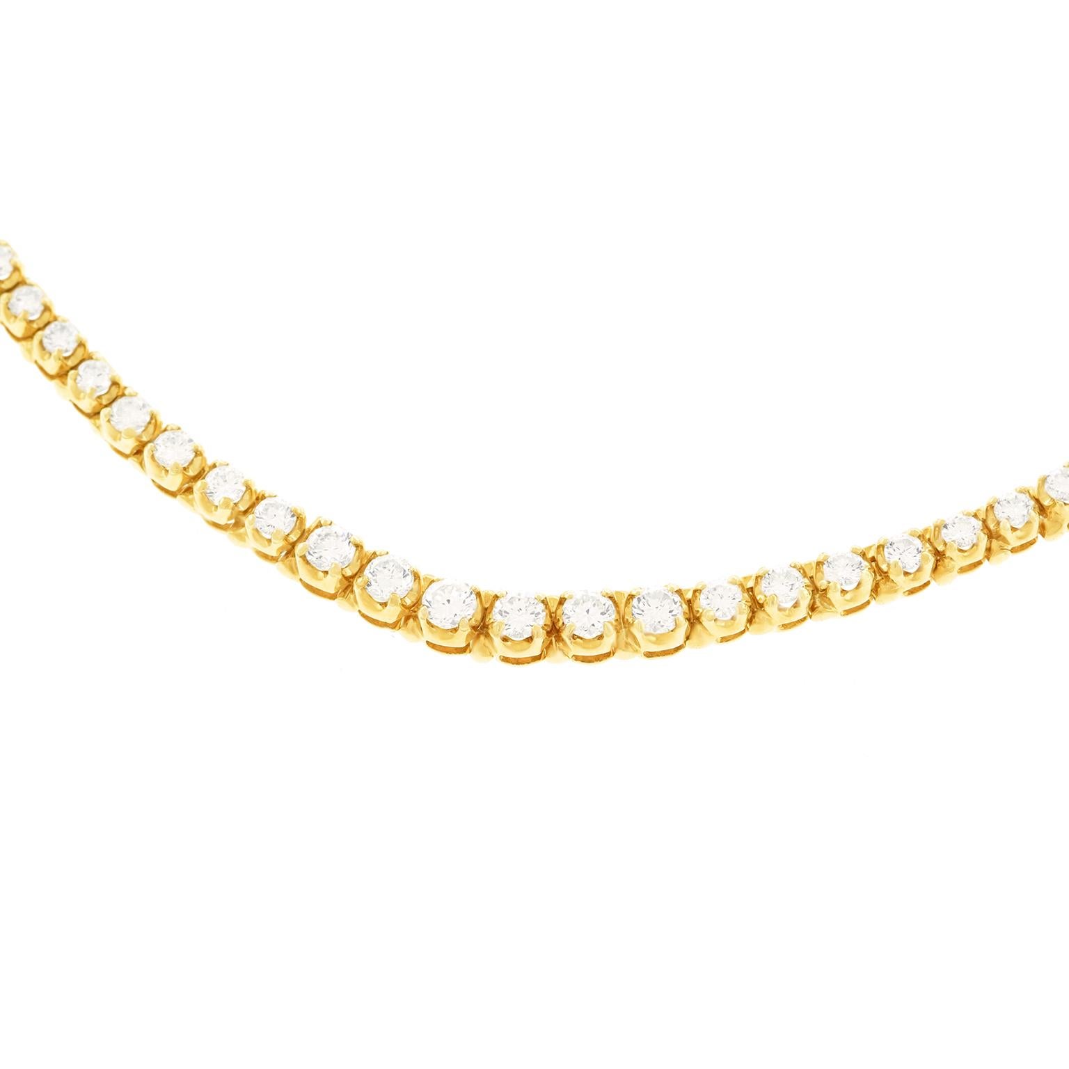 Diamond-set Gold Riviere Necklace 4