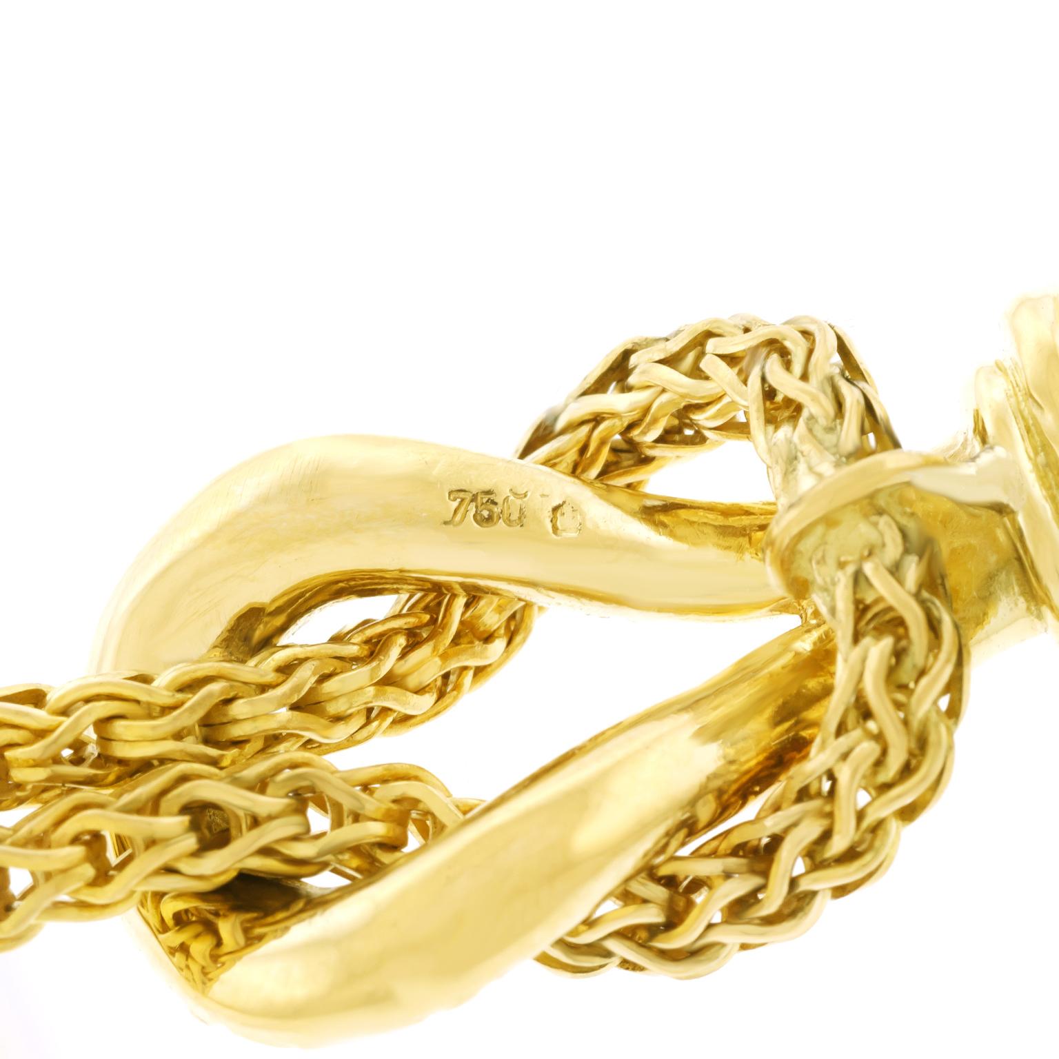 Diamond Set Gold Tassel Necklace 1