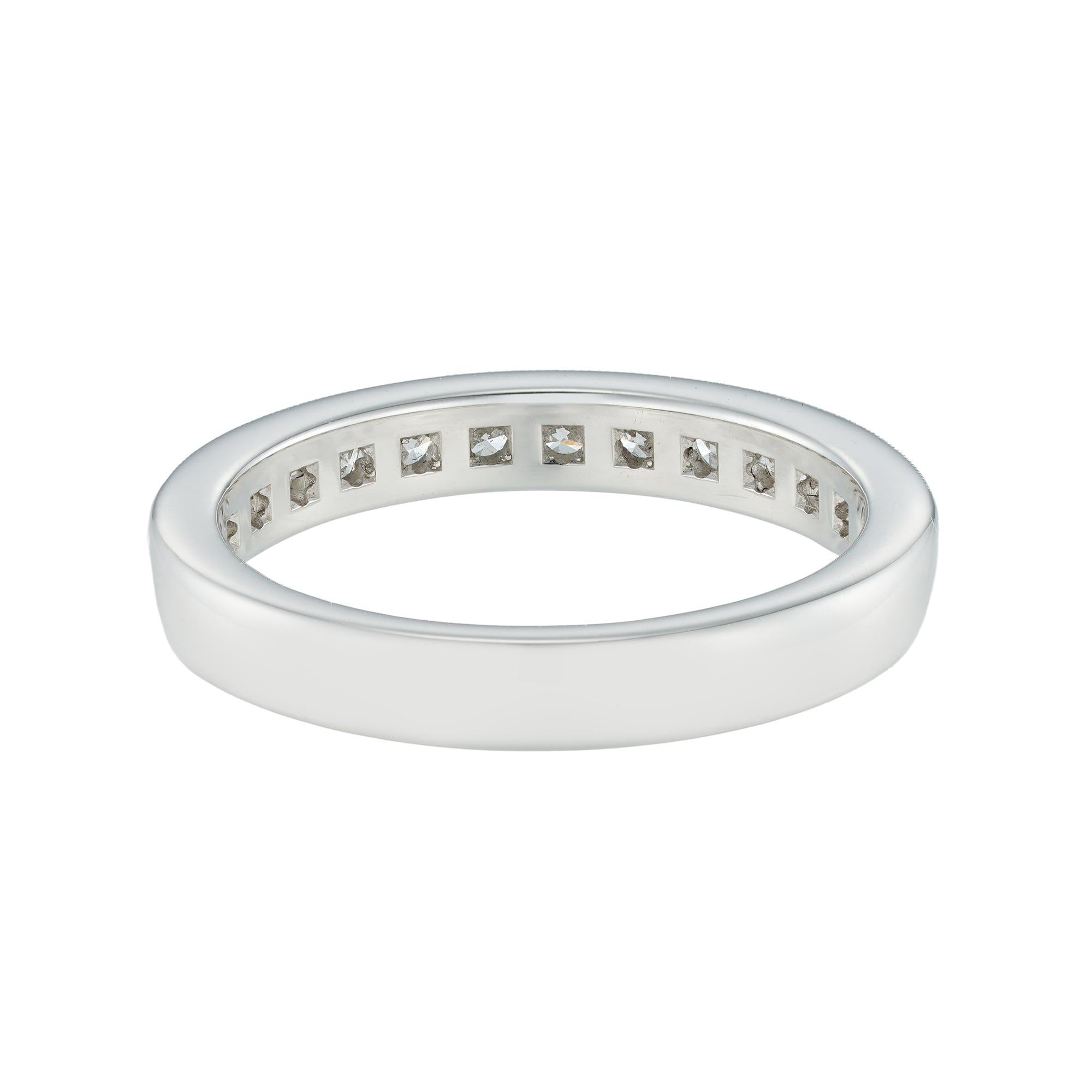 Modern Diamond-Set Half Eternity Ring