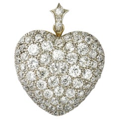 Diamond-Set Heart Pendant
