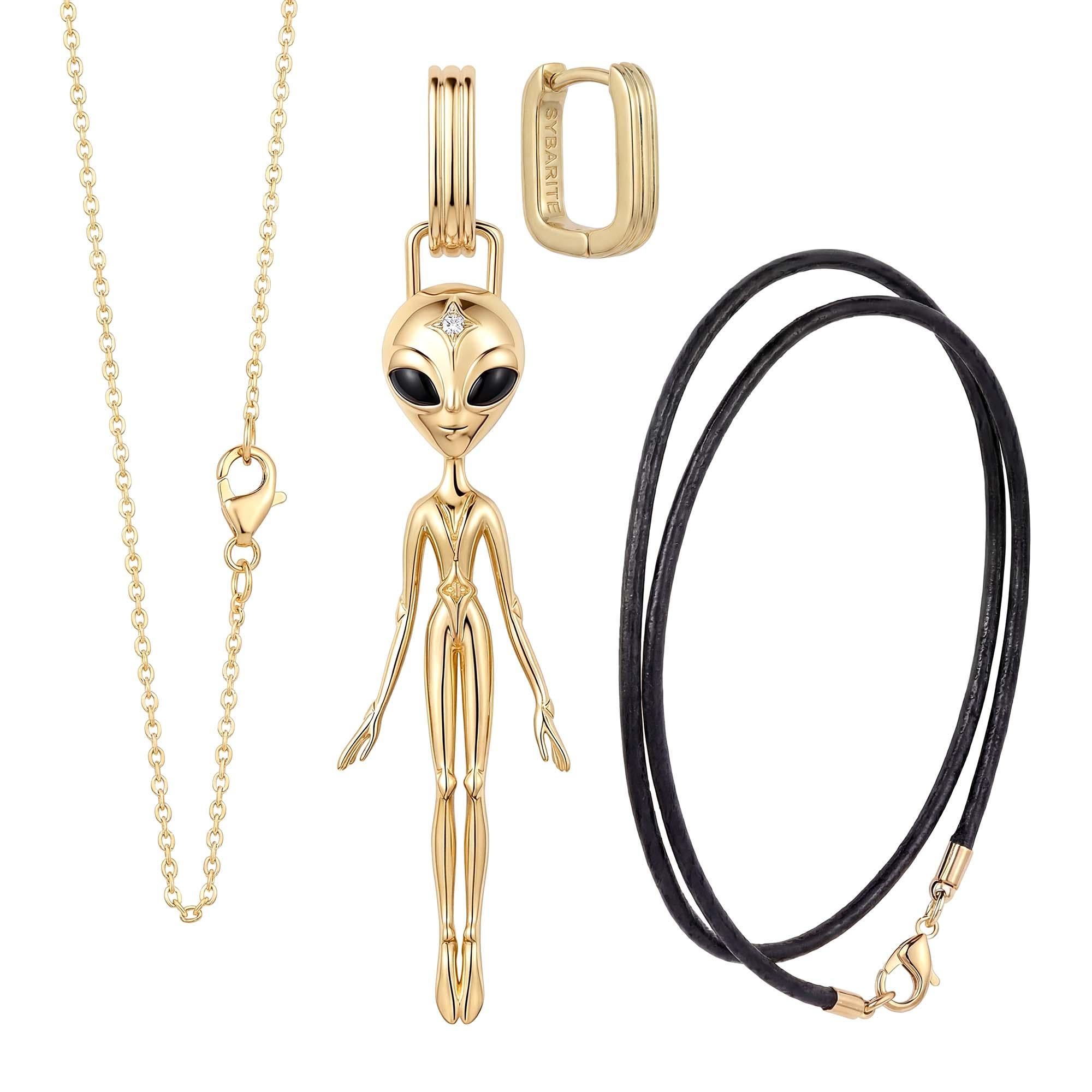 Diamond Set in 18K Vermeil Gold – She’s an Alien For Sale