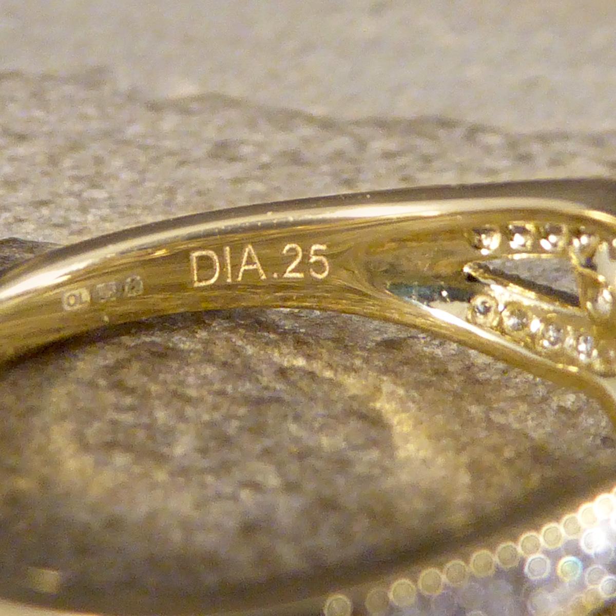 Diamond Set Milgrain Plait Half Eternity Ring in Yellow Gold In New Condition For Sale In Yorkshire, West Yorkshire