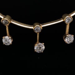 Victorian Diamond Set Necklace 18 Karat Yellow Gold, Circa 1900