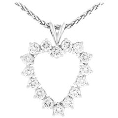 Diamond Set Platinum Heart Pendant Diamond Set Platinum Heart Pendant