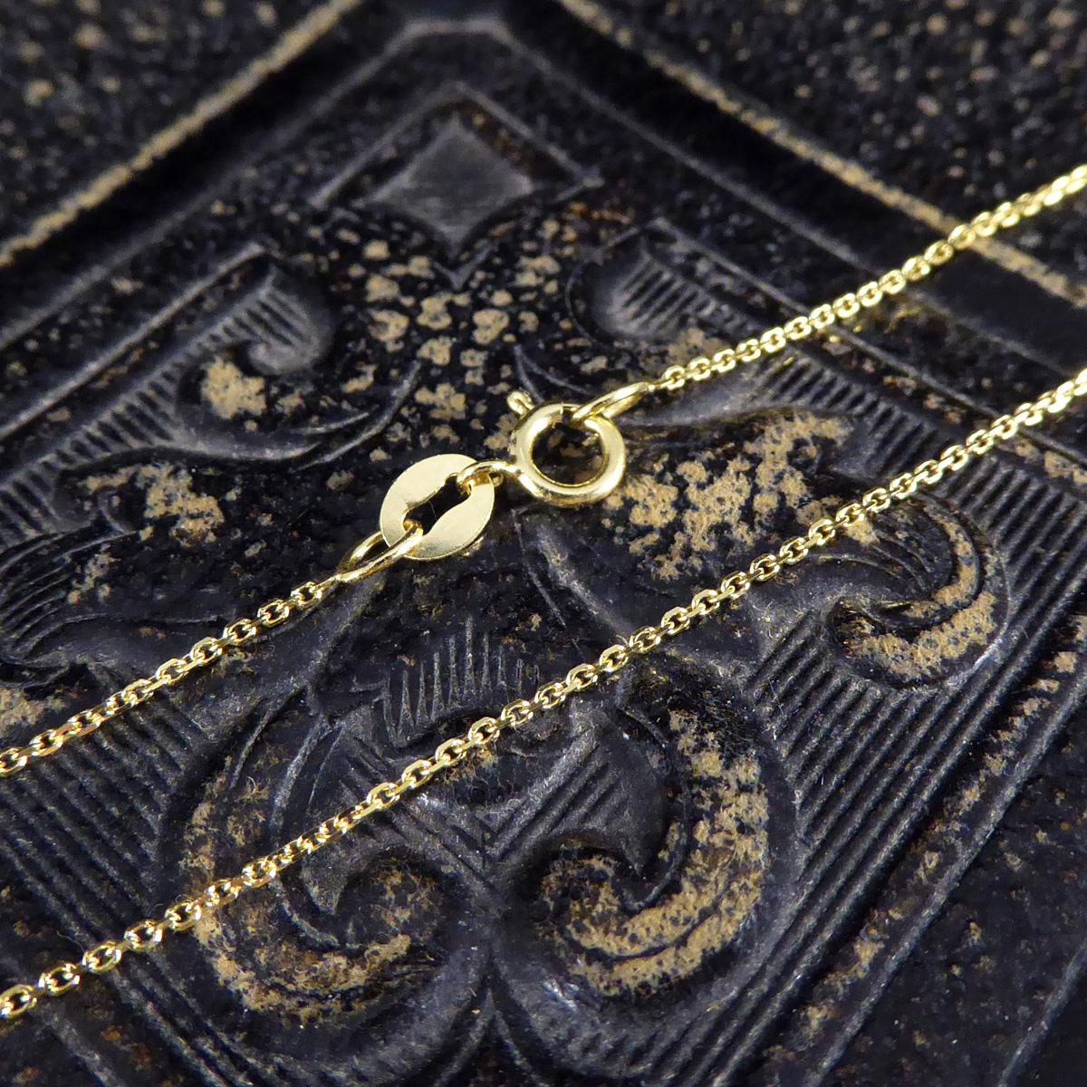 Modern Diamond Set S Initial Pendant in 18ct Yellow Gold on a Yellow Gold Necklace For Sale