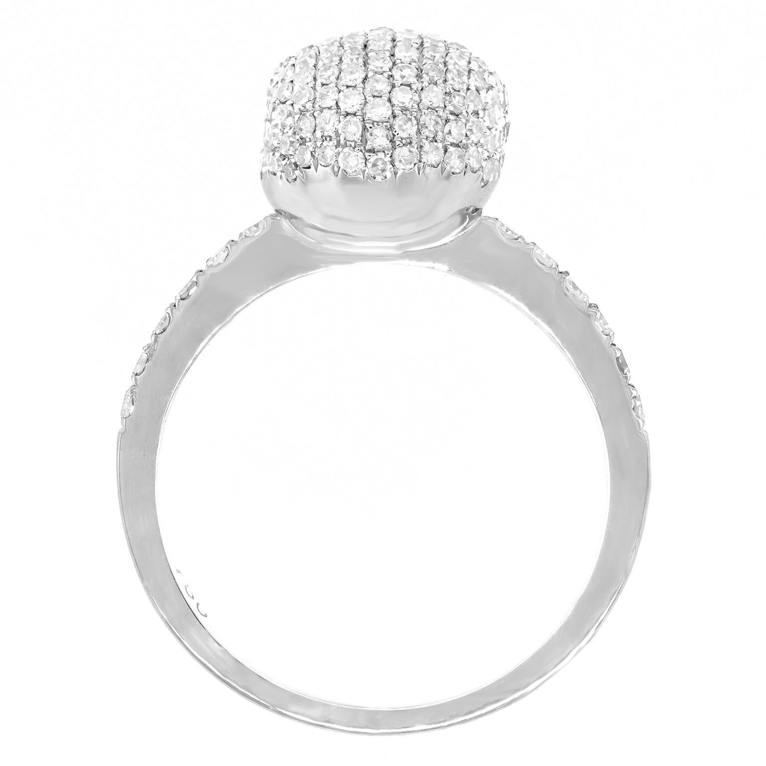Diamond-set Skull Ring 5