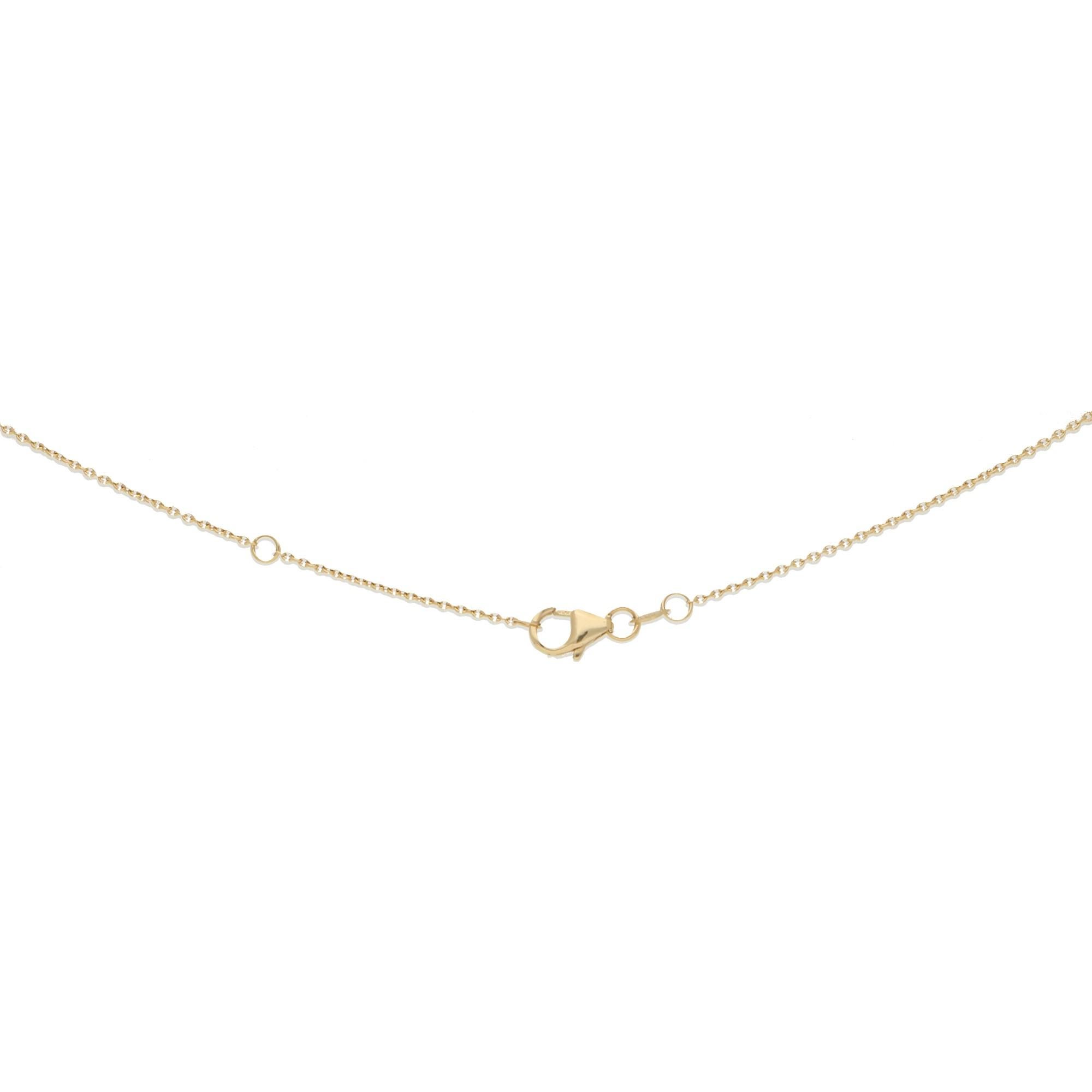 Women's or Men's Diamond Set Star Necklace 0.60 Carat For Sale