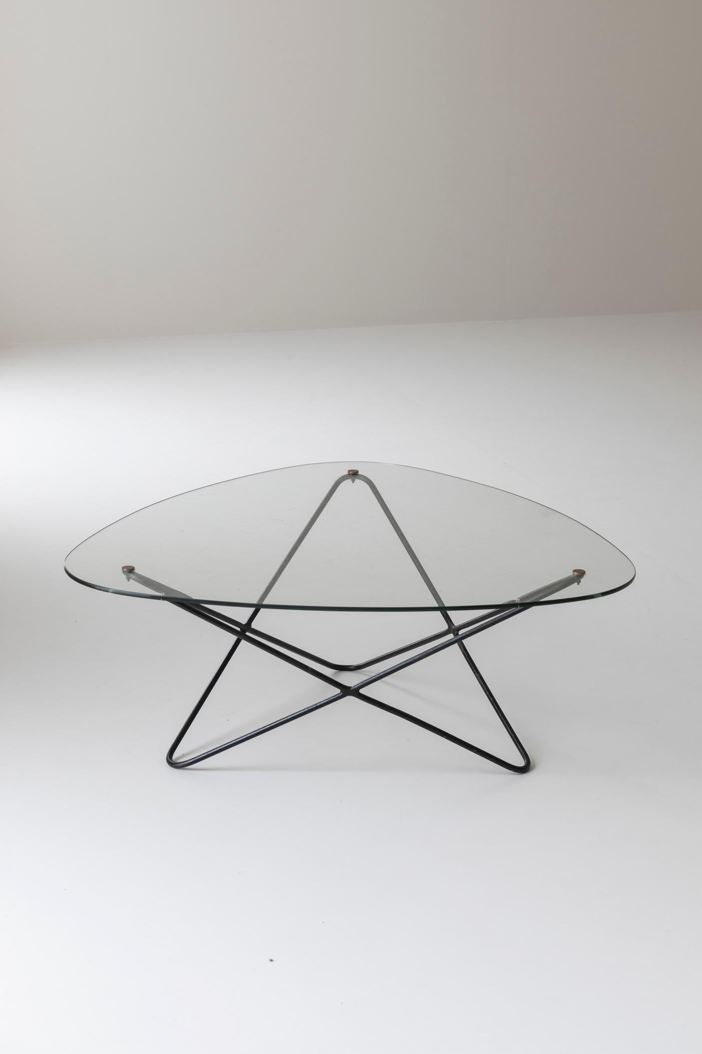 Diamond Shaped Coffee Table by Florent Lasbleiz for Airborne, France 1954 For Sale 10