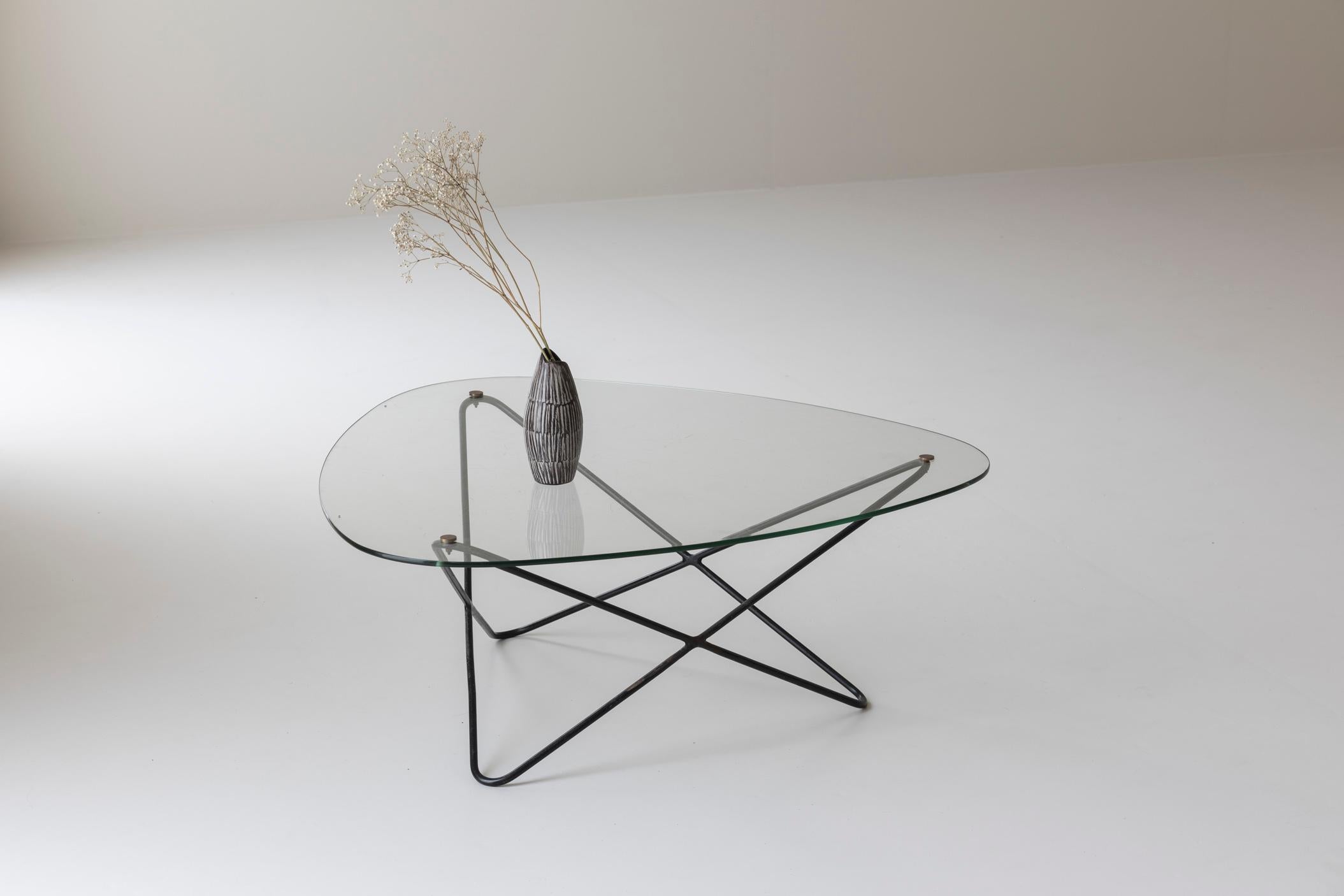 Diamond Shaped Coffee Table by Florent Lasbleiz for Airborne, France 1954 For Sale 11