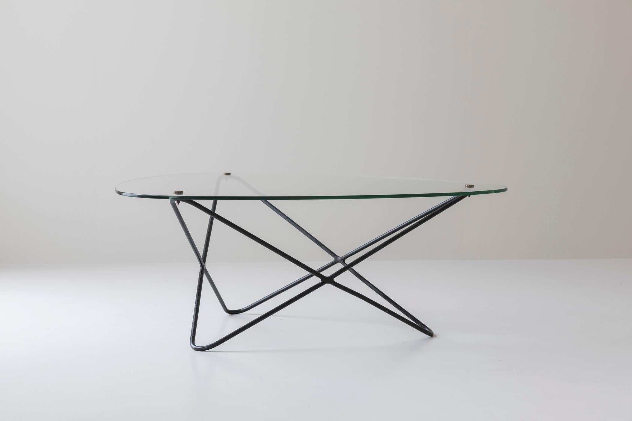 Mid-Century Modern Diamond Shaped Coffee Table by Florent Lasbleiz for Airborne, France 1954 For Sale