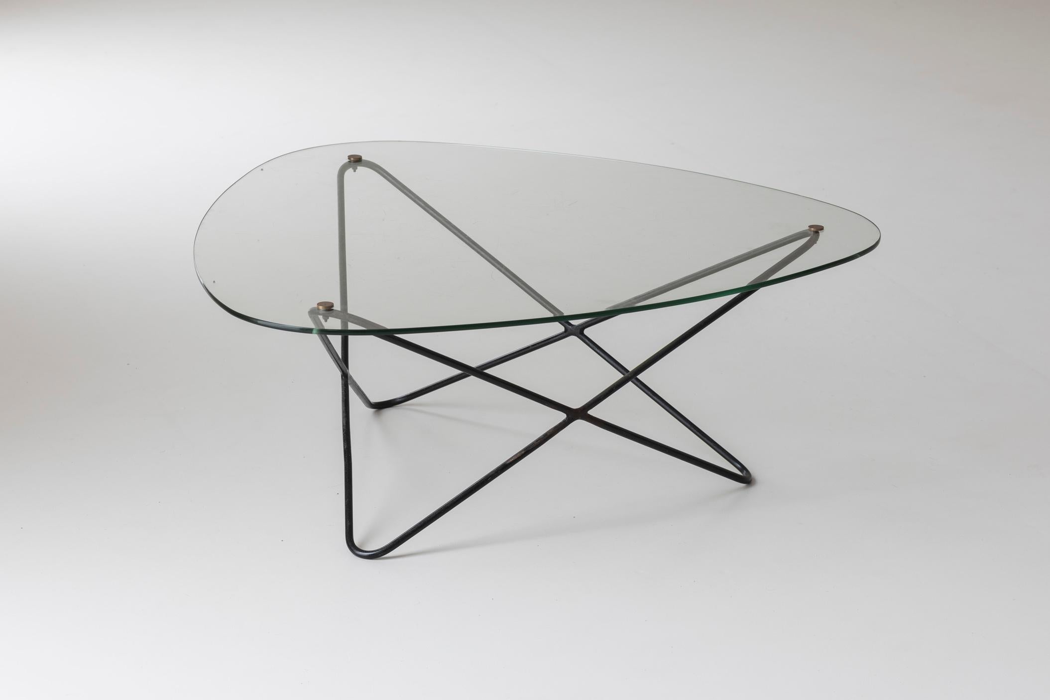 French Diamond Shaped Coffee Table by Florent Lasbleiz for Airborne, France 1954 For Sale