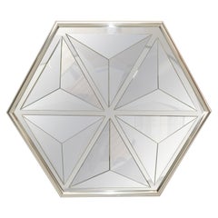 Diamond Shaped Faceted Octagonal Wall Mirror