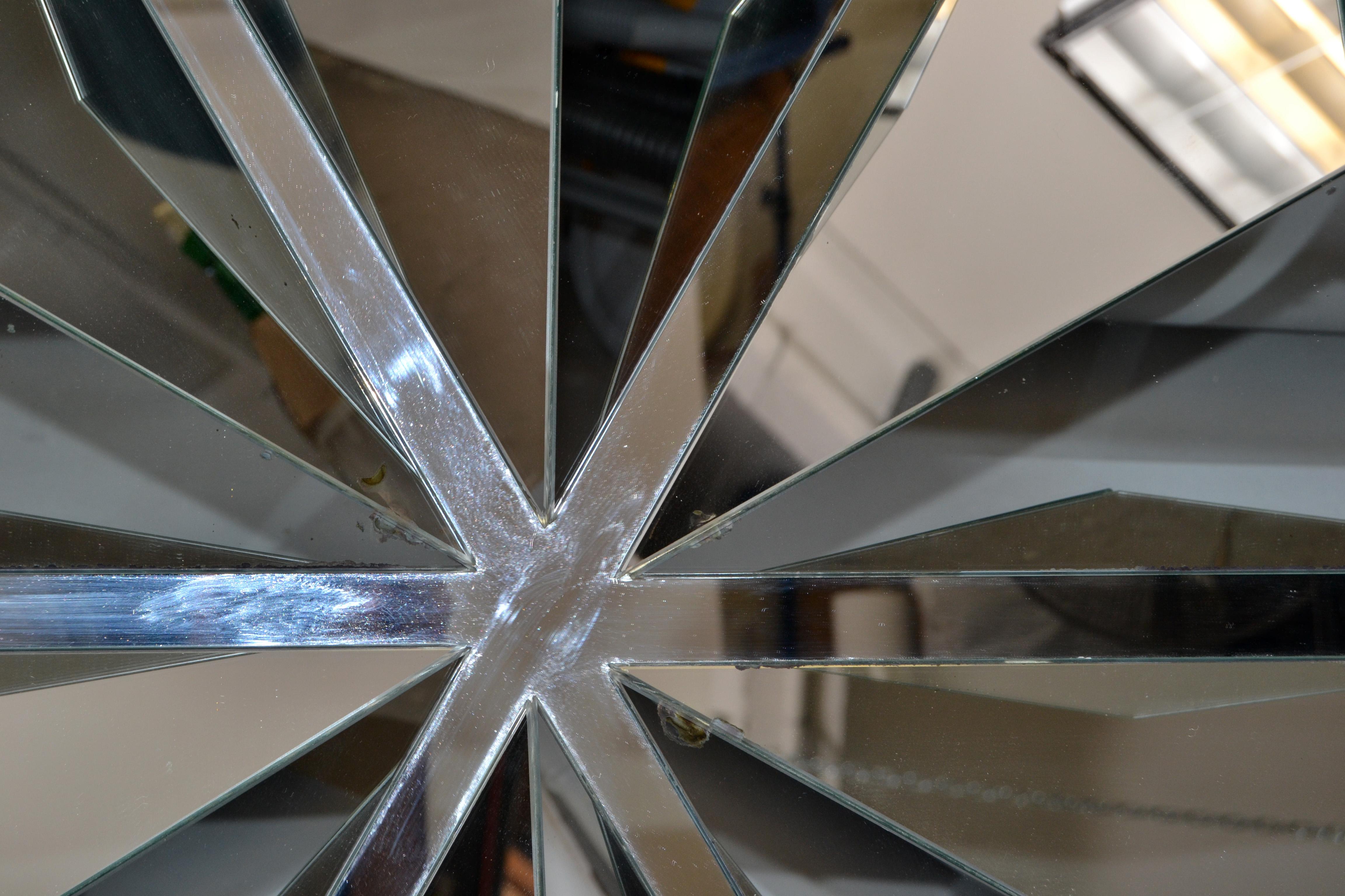 Specchio da parete ottagonale sfaccettato a forma di diamante 1976 in vendita 2