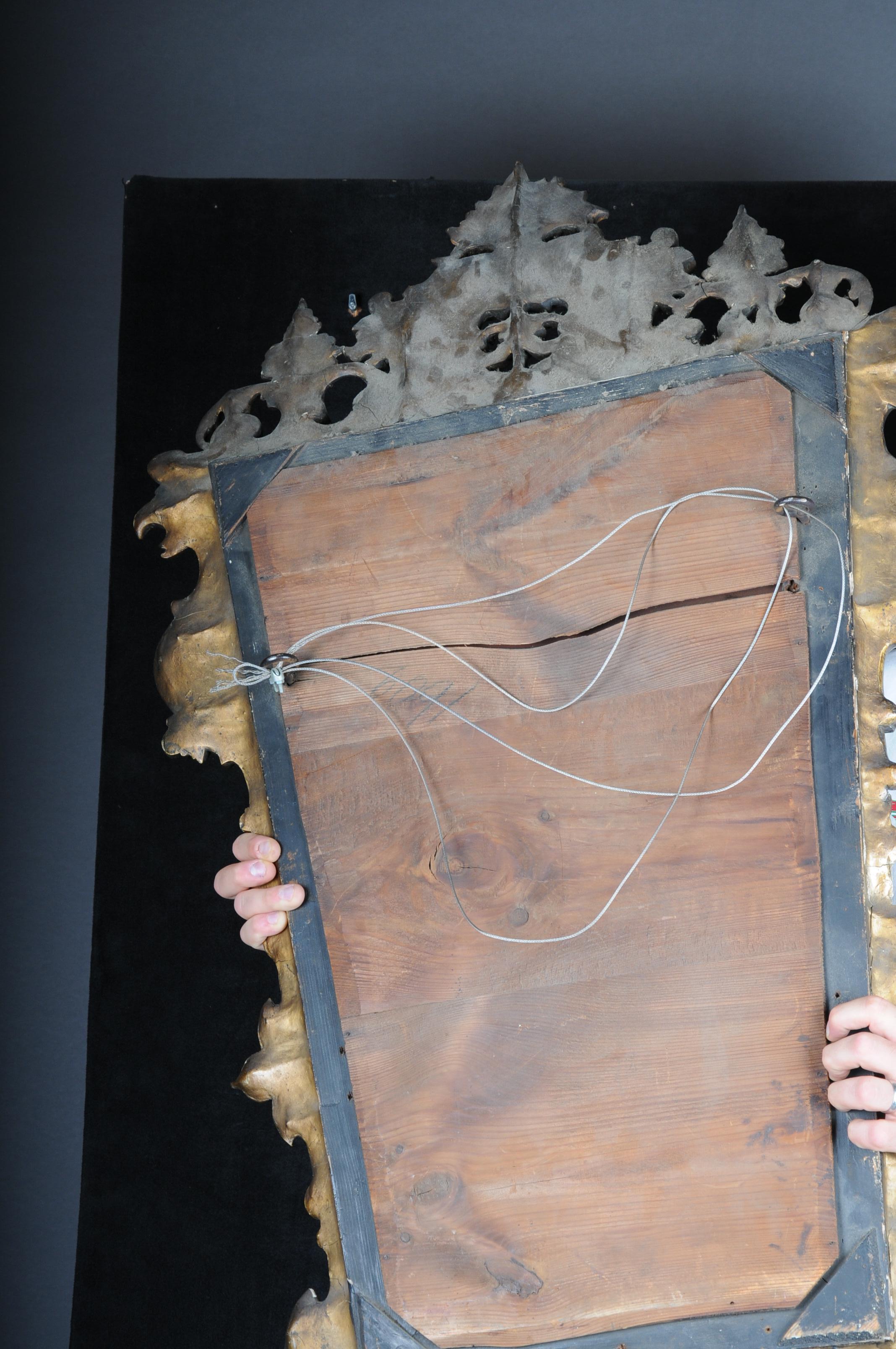 Miroir mural d'historicisme en forme de diamant, or vers 1870 en vente 10