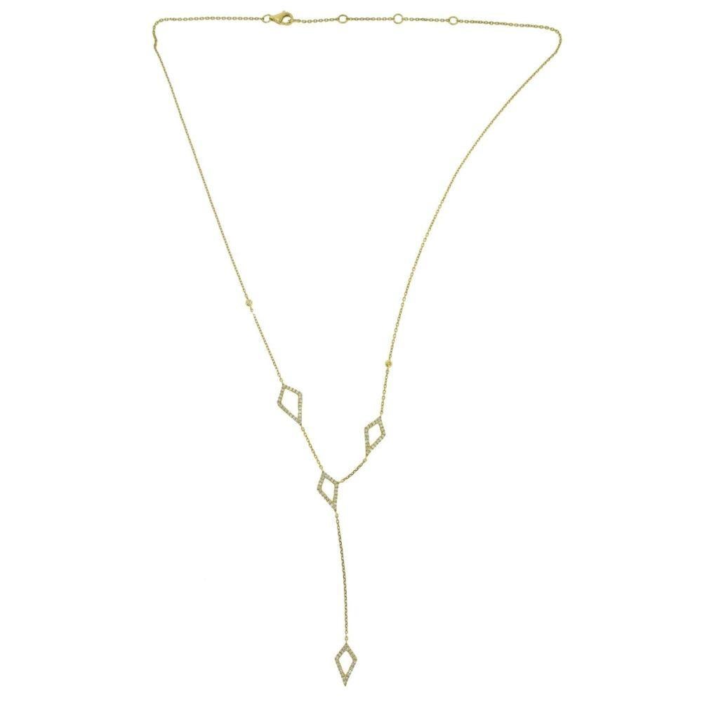Brilliance Jewels, Miami
Questions? Call Us Anytime!
786,482,8100

Type: Diamond Lariat Falling Pendant Necklace

Metal: Yellow Gold

Metal Purity: 18k

Stones: 94 Brilliant Cut Round Diamonds

Total Carat Weight: 0.37 ct

Total Item Weight (g):