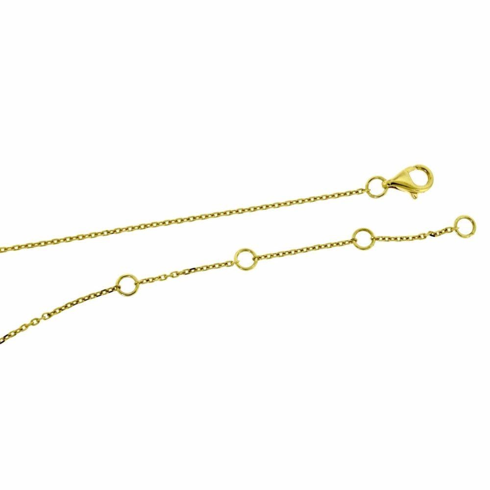 Women's or Men's Diamond-Shaped in 18 Karat Yellow Gold Falling Diamond Lariat Necklace