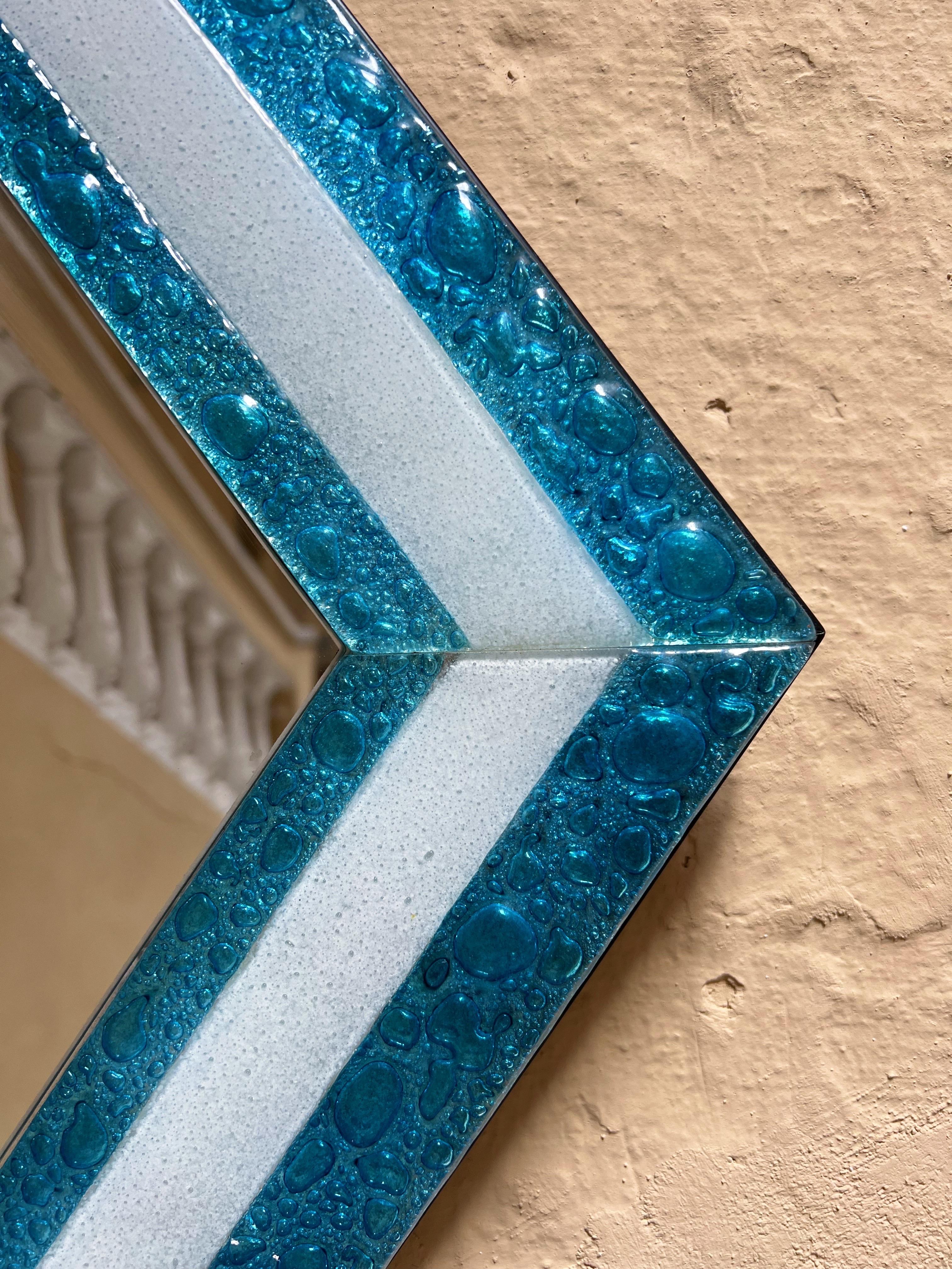 Italian Diamond-Shaped Murano Glass Wall Mirror from La Murrina, 1980s For Sale