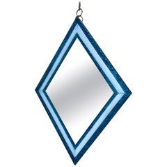 Miroir mural en verre de Murano en forme de diamant de La Murrina, 1980
