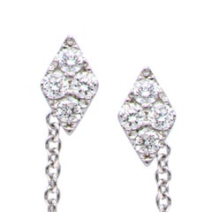 Diamond Shaped Stud with Threaded Hanging Chain