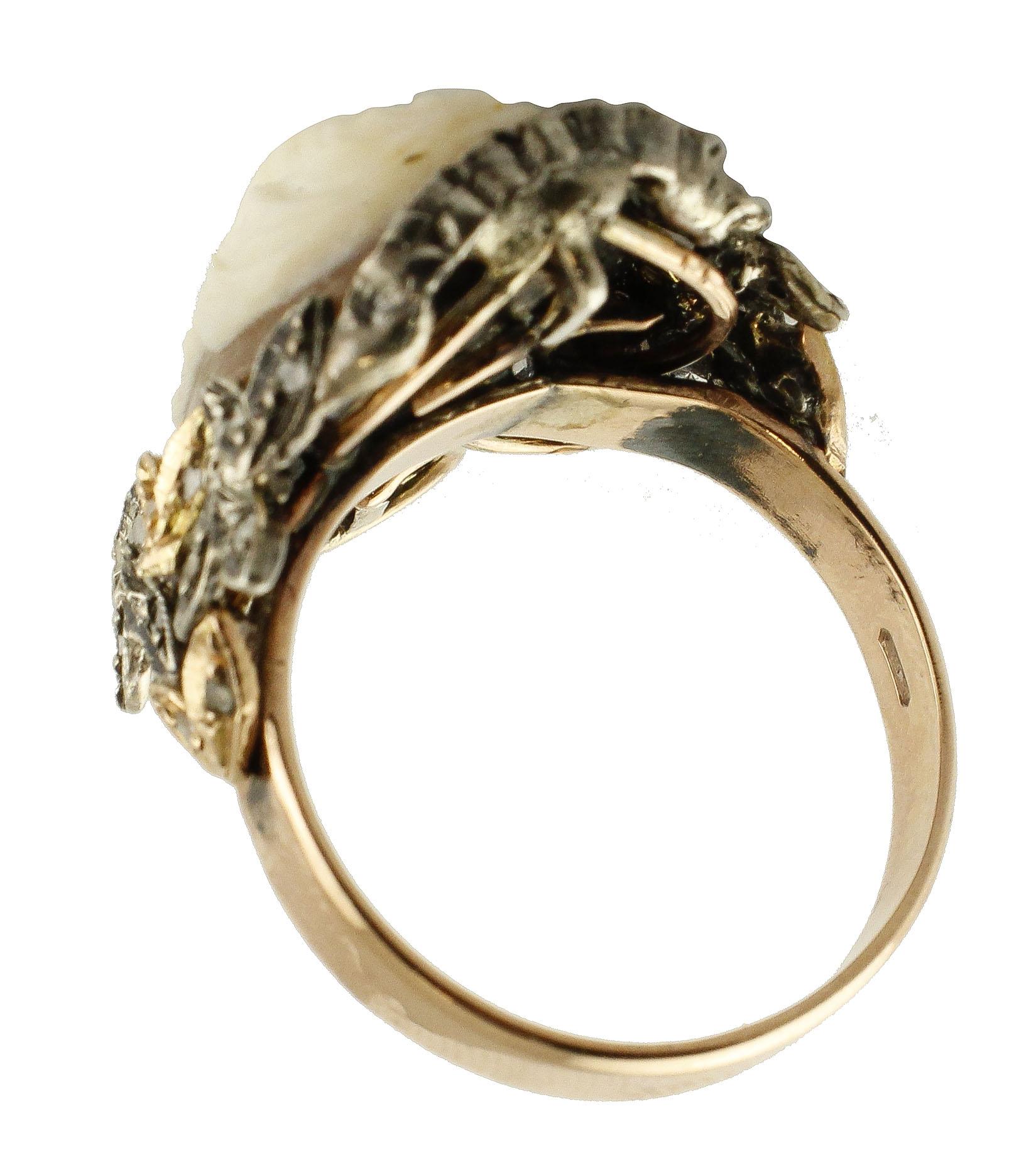 cameo ring with diamond