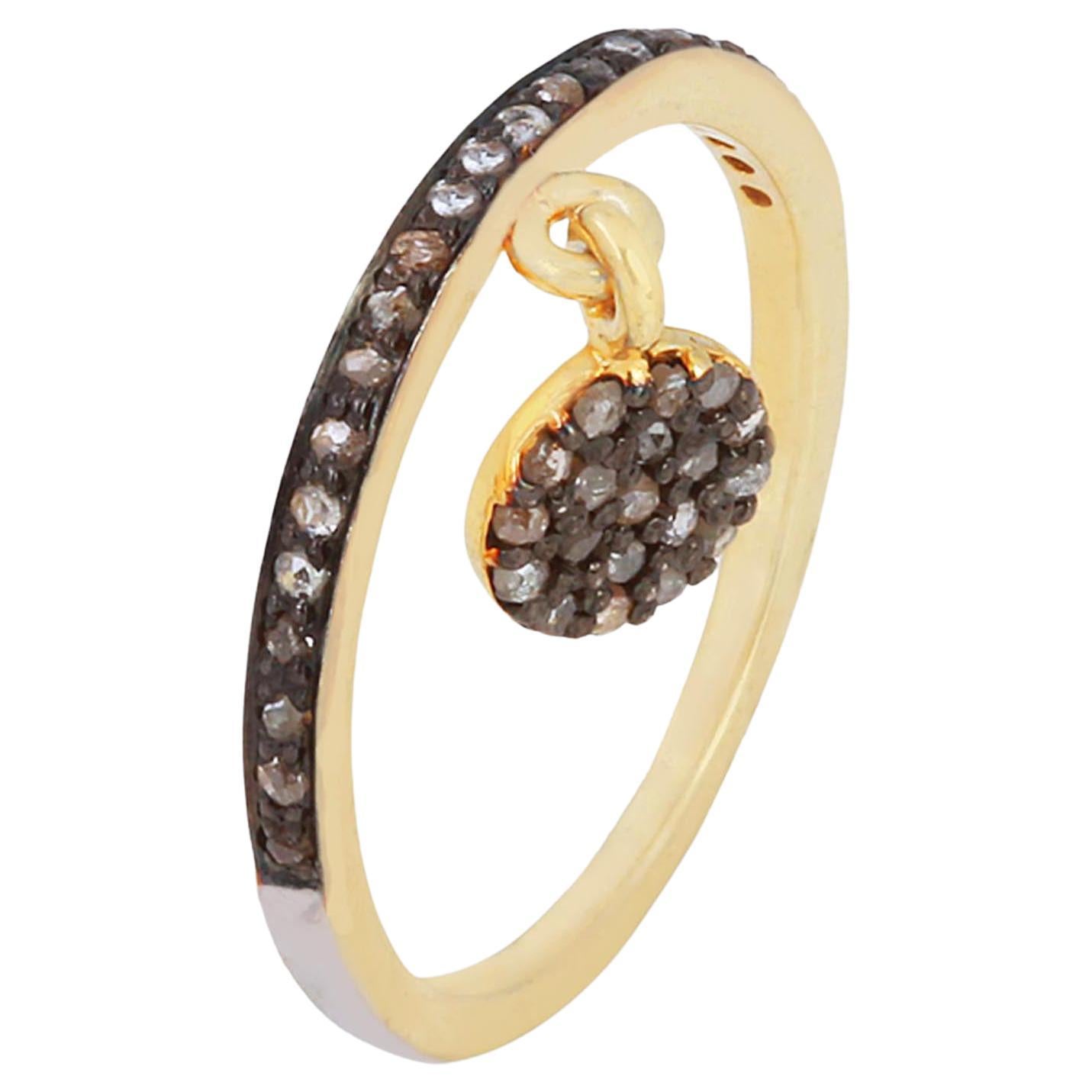 0.57cts Diamond 925 sterling Silver Ring For Sale at 1stDibs