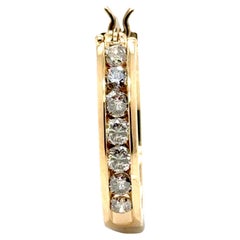 Diamant Einreihiger Diamant-Ohrring 1/2 Karat Mined Runder Brillantschliff 14K Gold .50 Karat