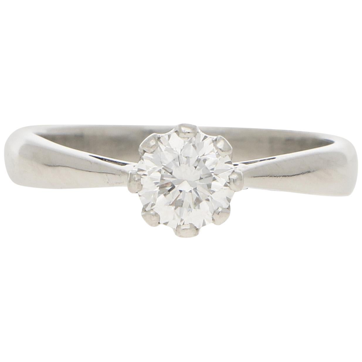Diamond Platinum Engagement Ring at 1stDibs