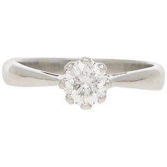 Diamond Single Solitaire Engagement Ring in Platinum
