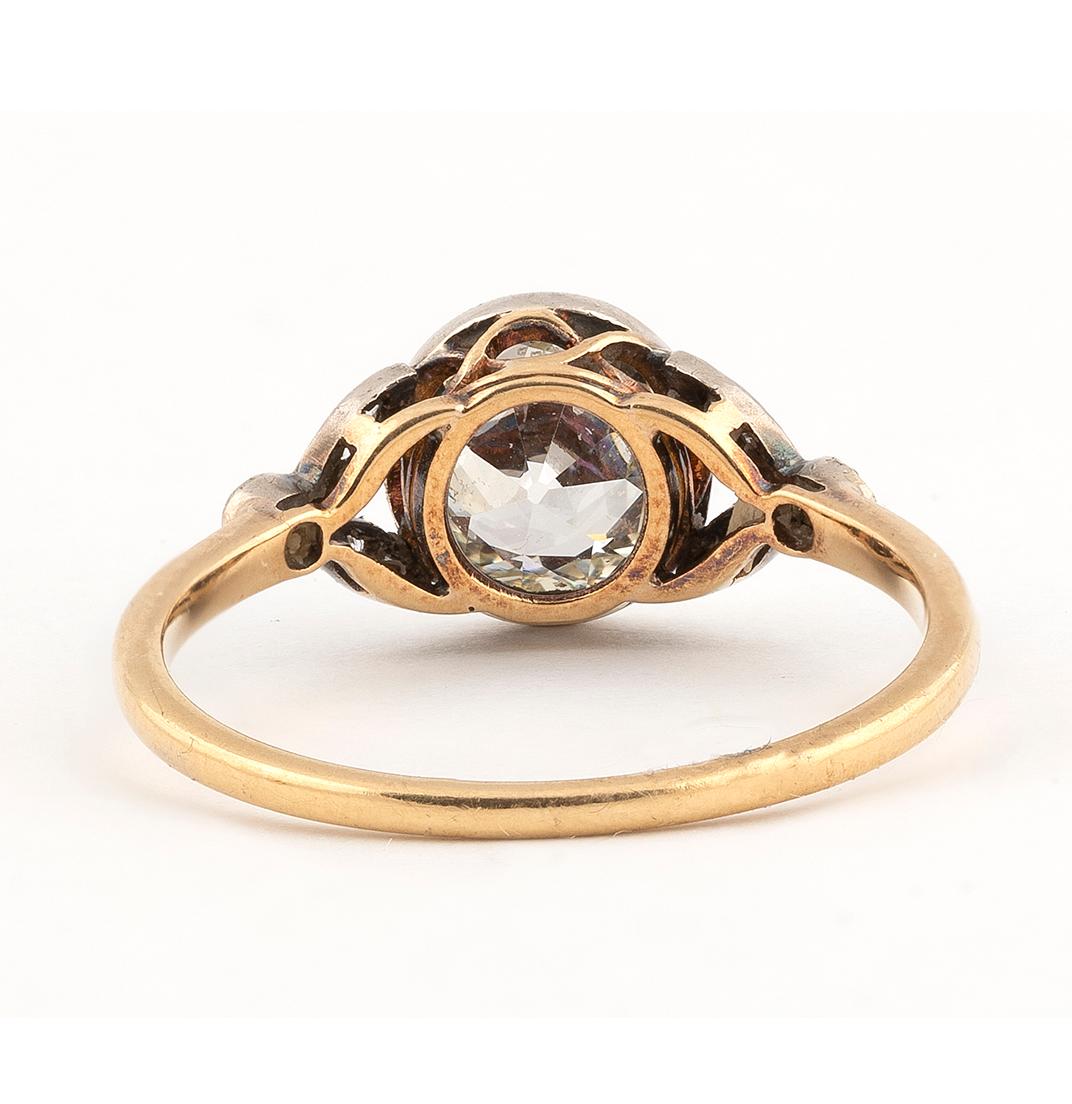 Victorian Diamond Single-Stone Ring