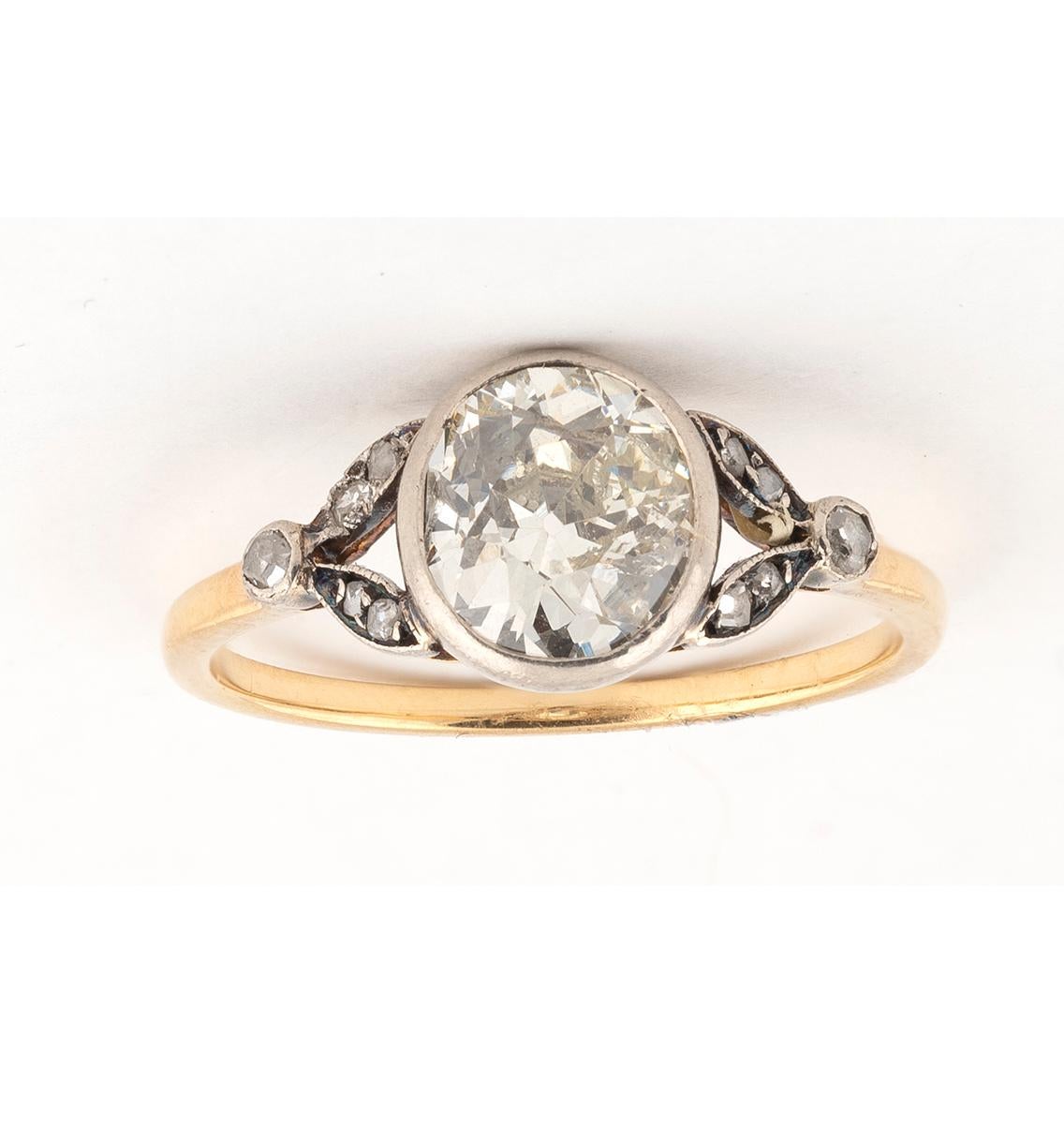 Diamond Single-Stone Ring In Good Condition In Firenze, IT