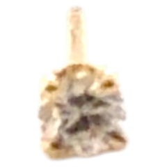 Diamond Single Stud Earring Mined .08ct J-K SI3 14K Yellow Gold 4 Prong