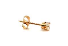 Diamond Single Stud Earring Mined .10ct G SI1 14K Yellow Gold 4 Prong