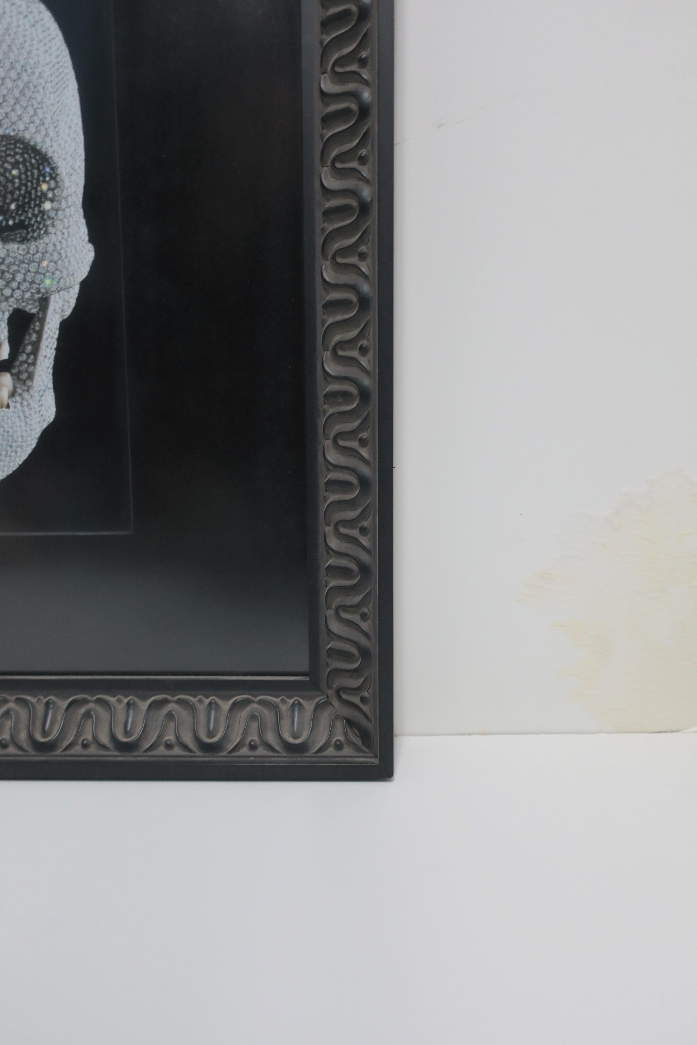 Post-Modern Diamond Skull, For The Love of God, by Damien Hirst, with Black Picture Frame