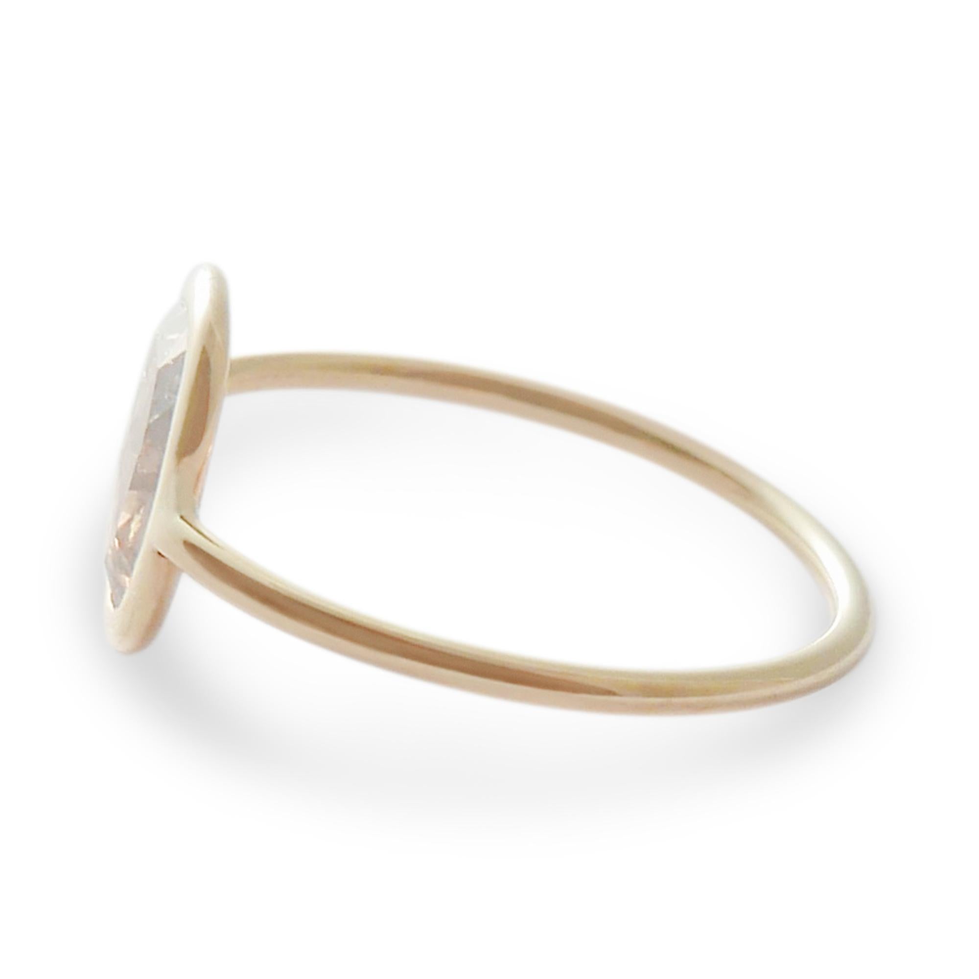 Diamond Slice Ring in 18 Karat Gold by Allison Bryan In New Condition In London, GB