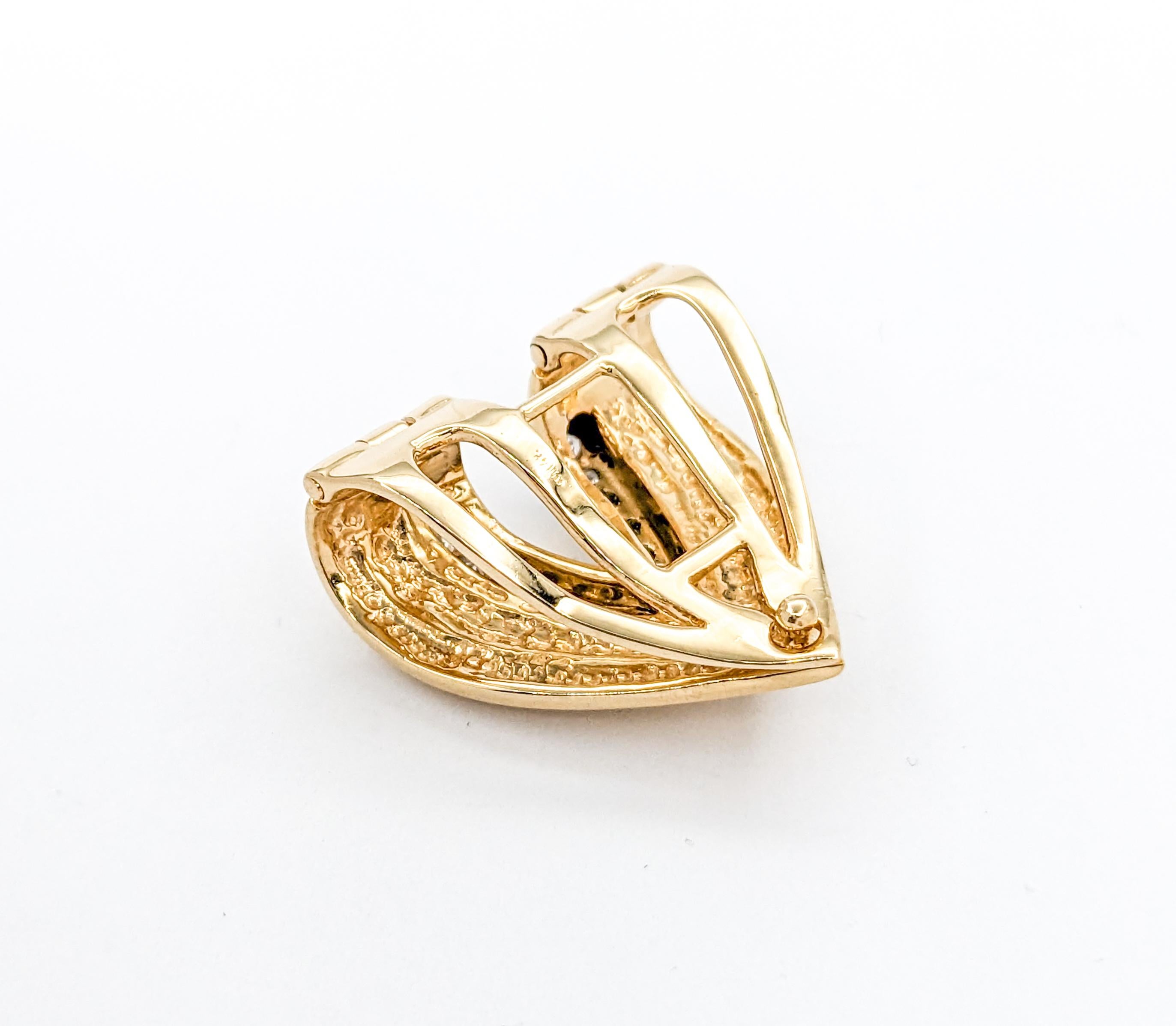 Diamond Slide Pendant In Yellow Gold In Excellent Condition In Bloomington, MN