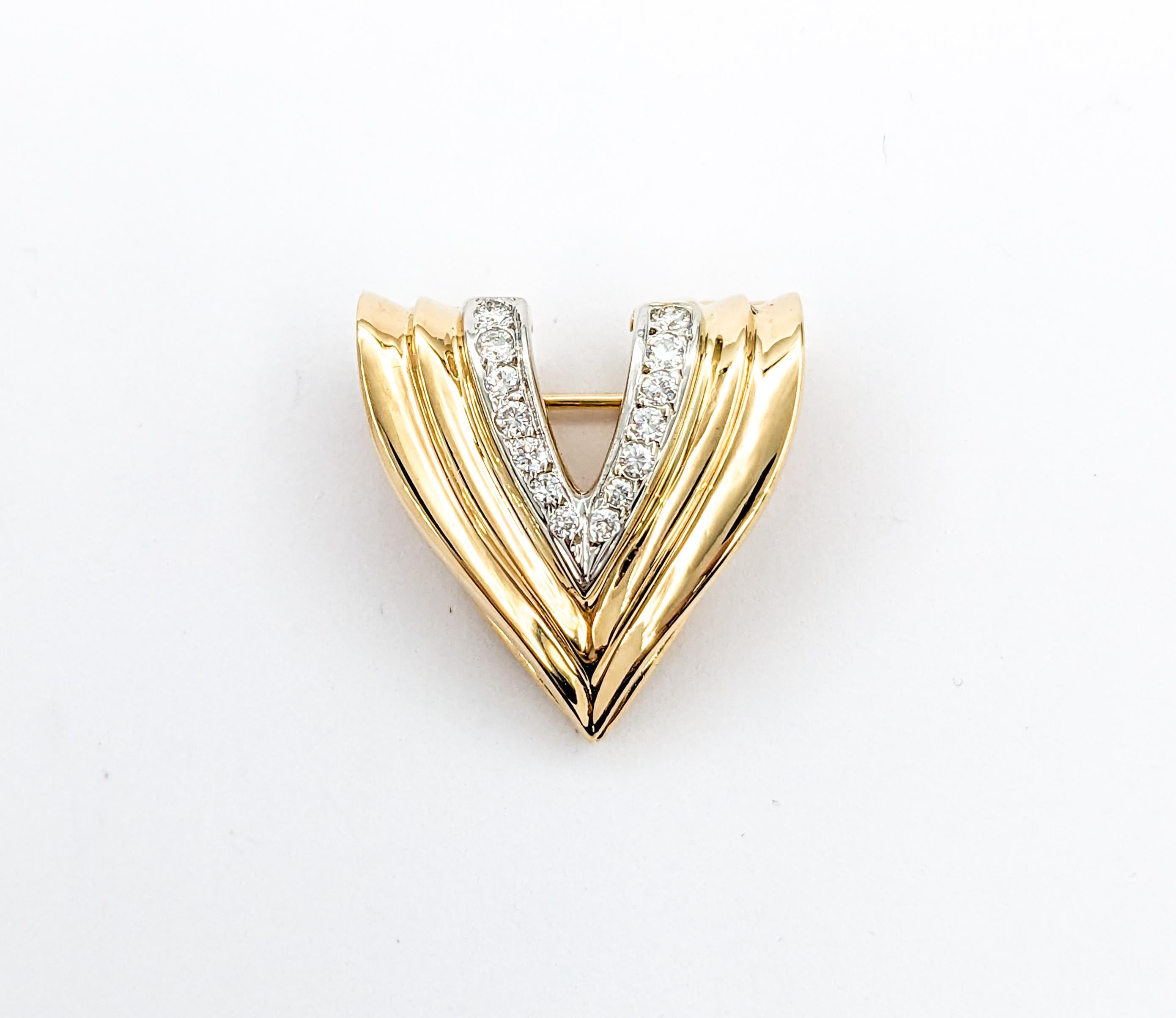 Diamond Slide Pendant In Yellow Gold 3