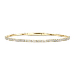 Diamond Slim 14K Yellow Gold Line Bracelet