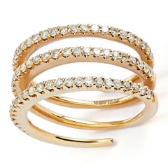Diamond Slinky Ring 18K Yellow Gold