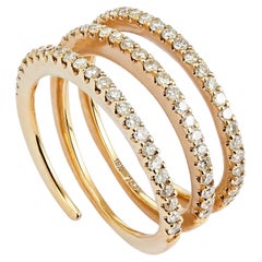 Diamond Slinky Ring 18K Yellow Gold