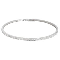 Diamond Slip on Bangle in 18k White Gold 1.75 Ctw