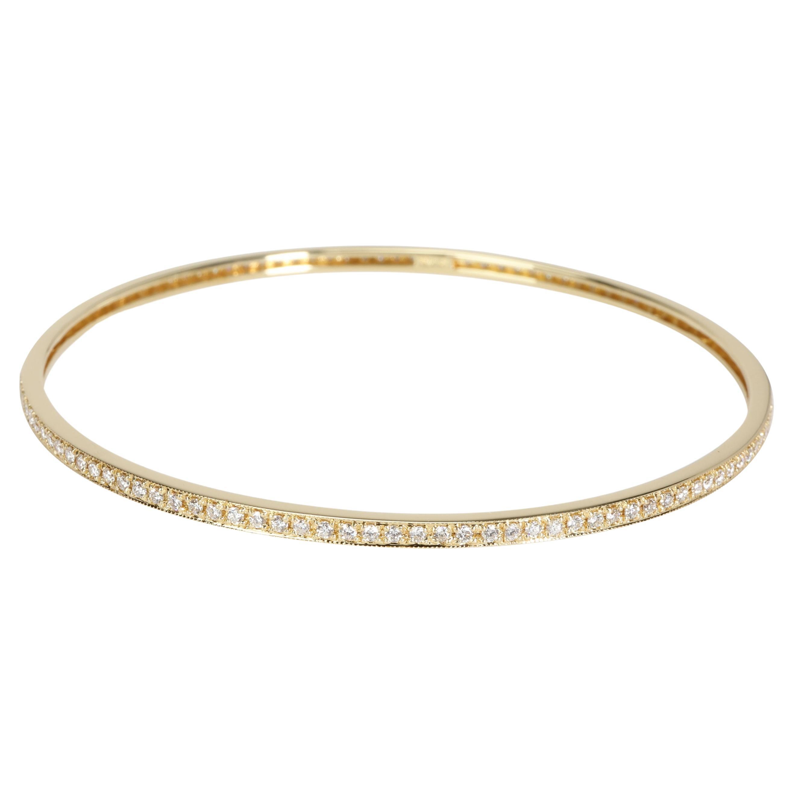 Diamond Slip on Bangle in 18k Yellow Gold 1.75 CTW