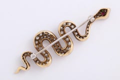 Diamond Snake Brooch