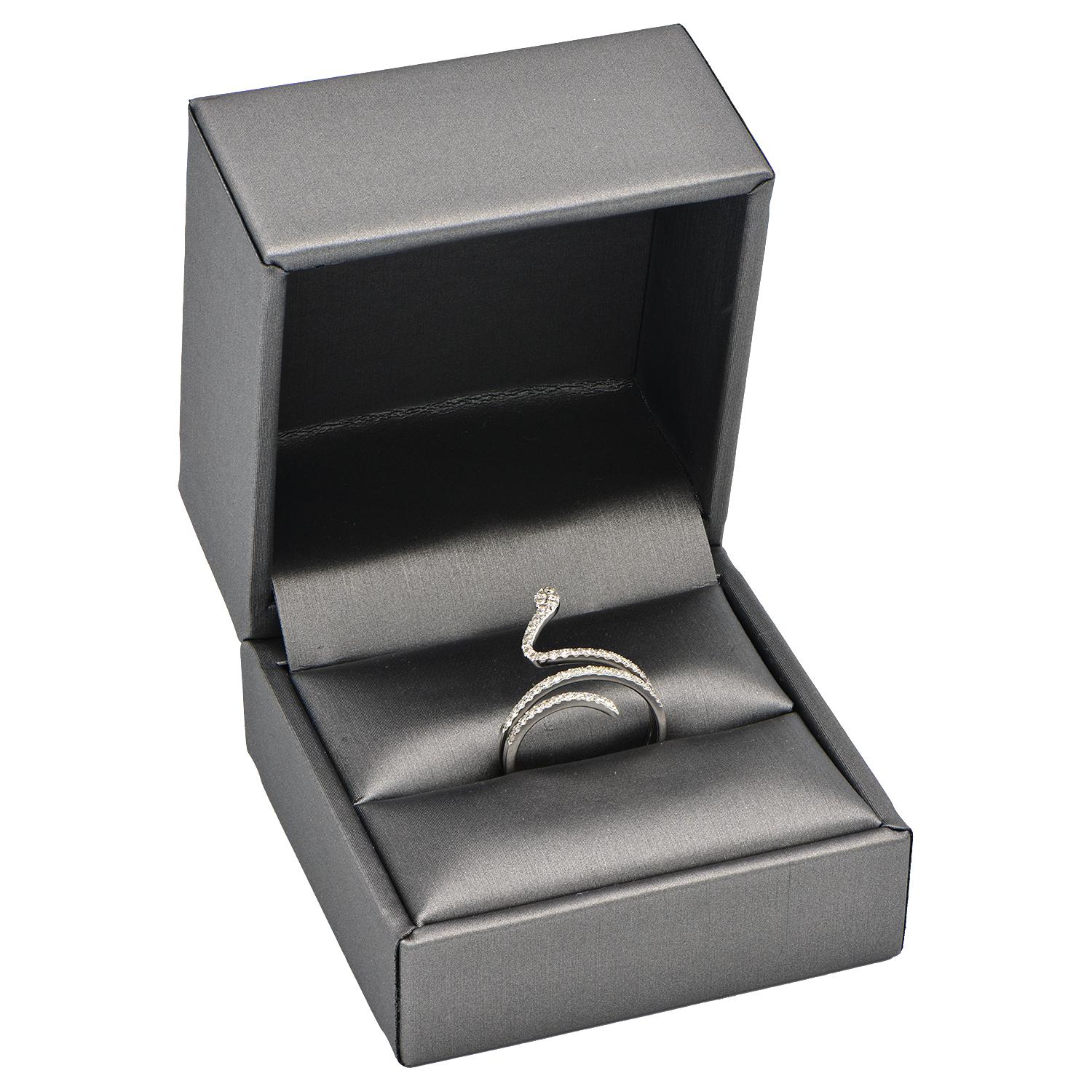 Contemporary Diamond Snake Ring For Sale
