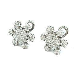 Diamond Snowflake Earrings