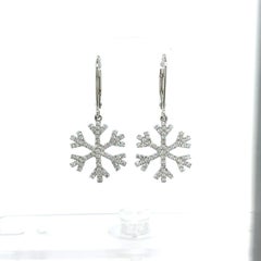 Diamond Snowflake Earrings