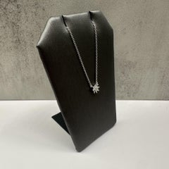 Diamond Snowflake Necklace in 10kt White Gold – 0.10ctw, 16.25in, New