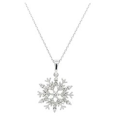 Diamond Snowflake Pendant Necklace
