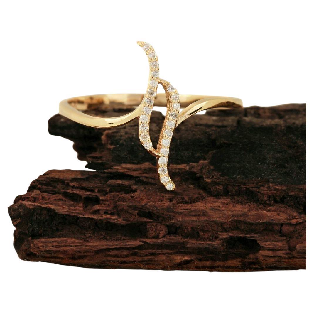 Bague de fiançailles en or 14k avec diamant Bague de fiançailles avec diamant Cadeau de mariage.